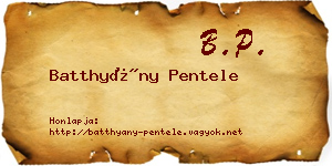 Batthyány Pentele névjegykártya